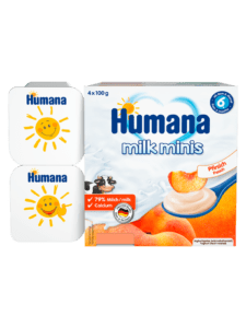 Humana yoghurt dessert with peach